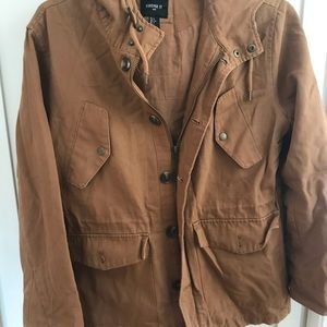 Forever 21 Canvas Caramel Utility Coat